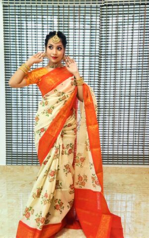floral sungudi sarees