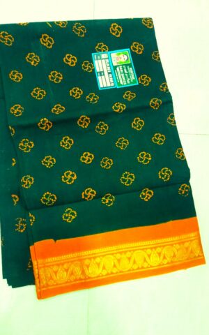 green sungudi saree