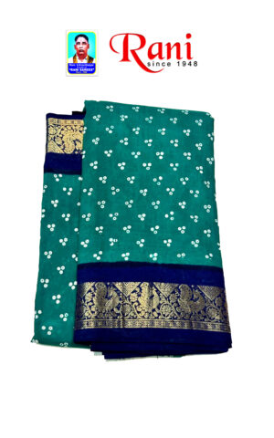 This sarees 3dots green color sungudi sarees. this sarees name is attcchu kattu handloom sarees