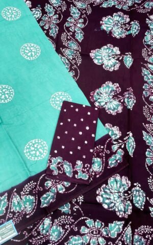 #Hand art sungudi saree
