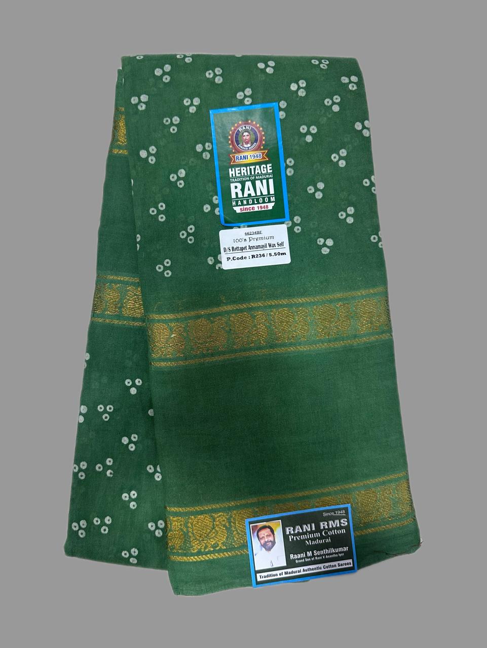 #Authentic cotton Sungudi Saree